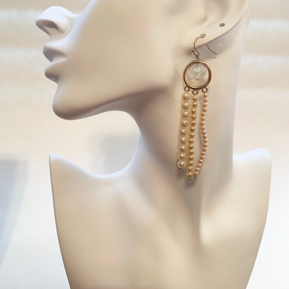 2/$10 Women’s gem and pearl dangle earrings